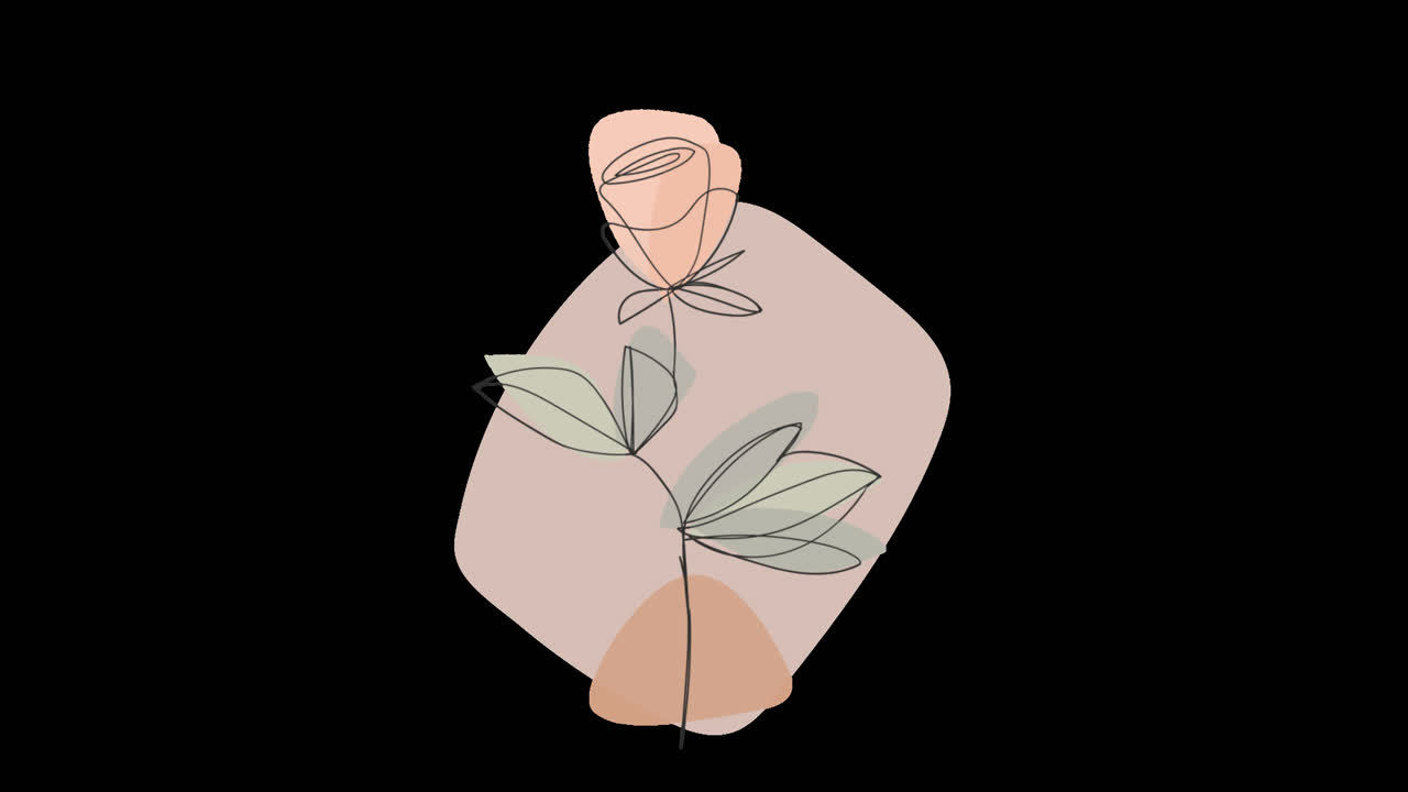 ilustración abstracta de arte de la línea de rosas