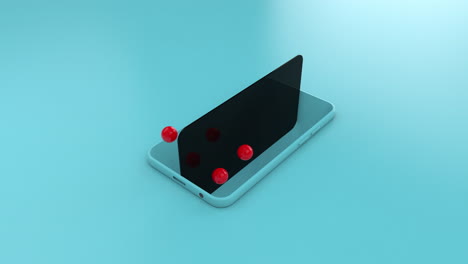 Blaues-Minimales-3D-Telefon-Mit-Wütenden-Emojis