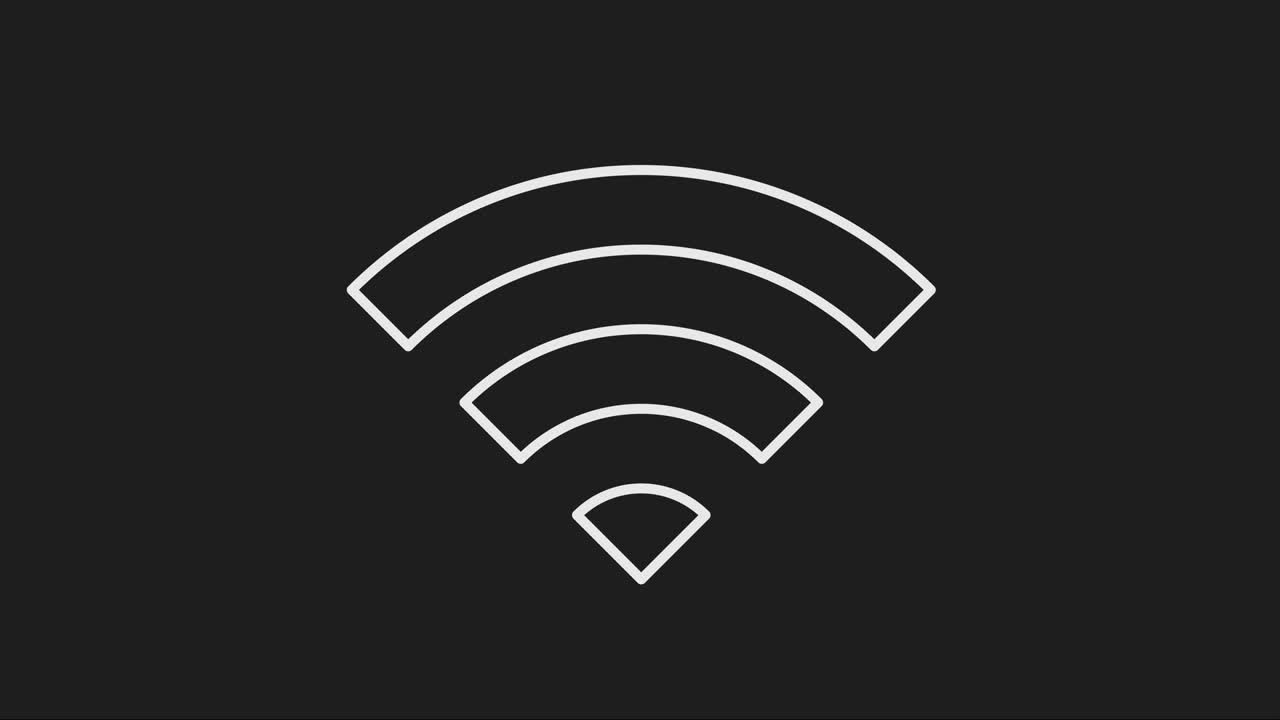 animación de línea de auto-dibujado de la conexión wifi.
