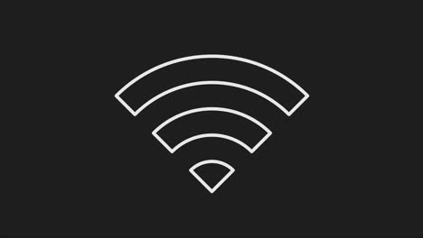 self drawing line animation of wifi connection.