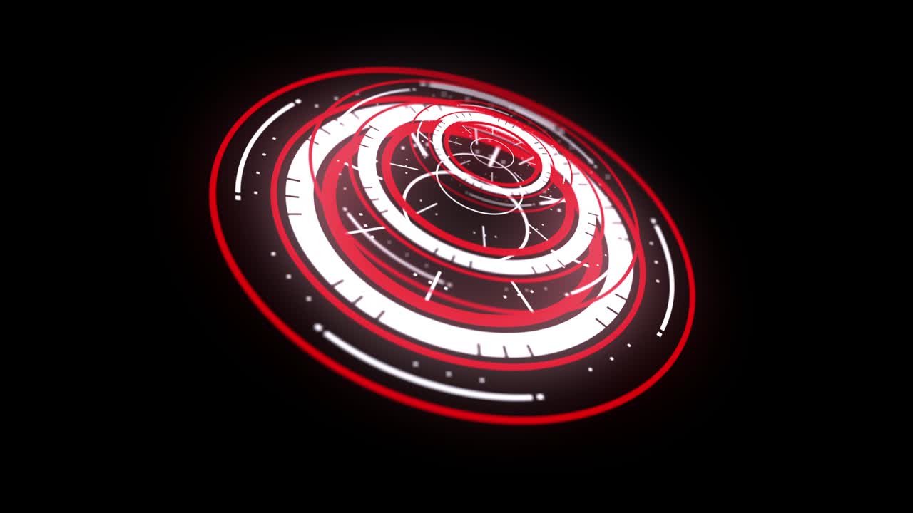 퓨처리스틱 gui: 원의 집합, 추상적인 디지털 기술, 퓨처리즘 gui: 가상 인터페이스 요소