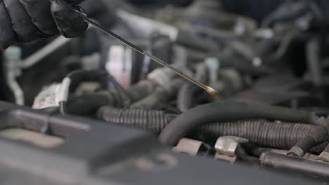 checking engine oil level
