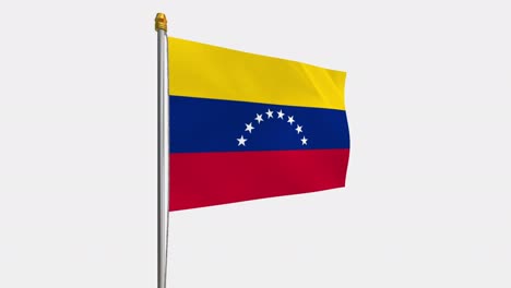 loop video of venezuela flag  fluttering in the wind, slow motion video of 4k , with alpha channel