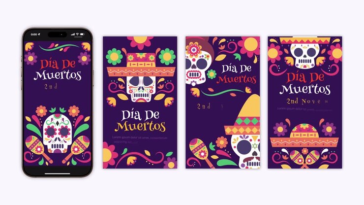 Dia De Muertos Celebration Stories | After Effects Template