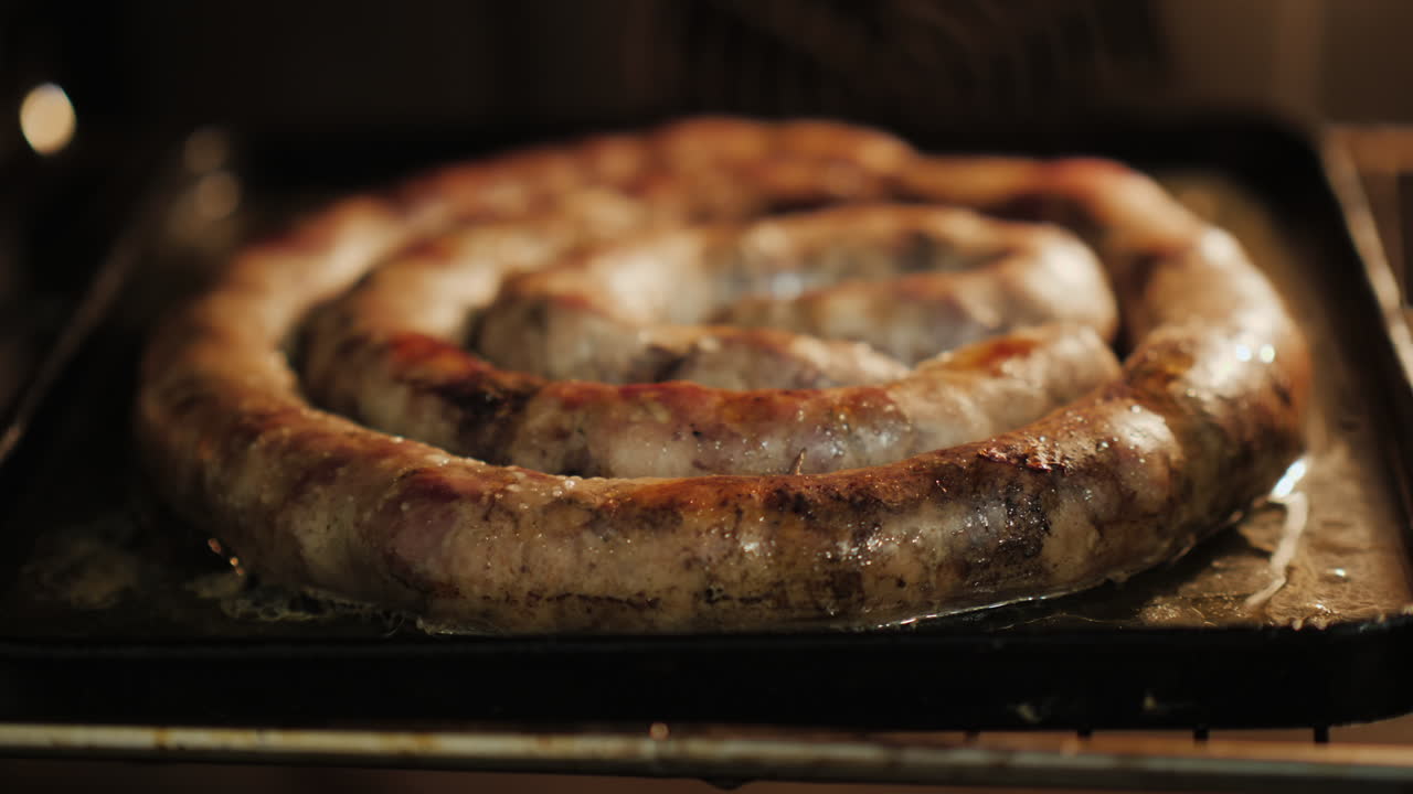 오븐에서 굽는 수제 소시지 01