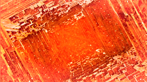 abstract orange geometric tunnel