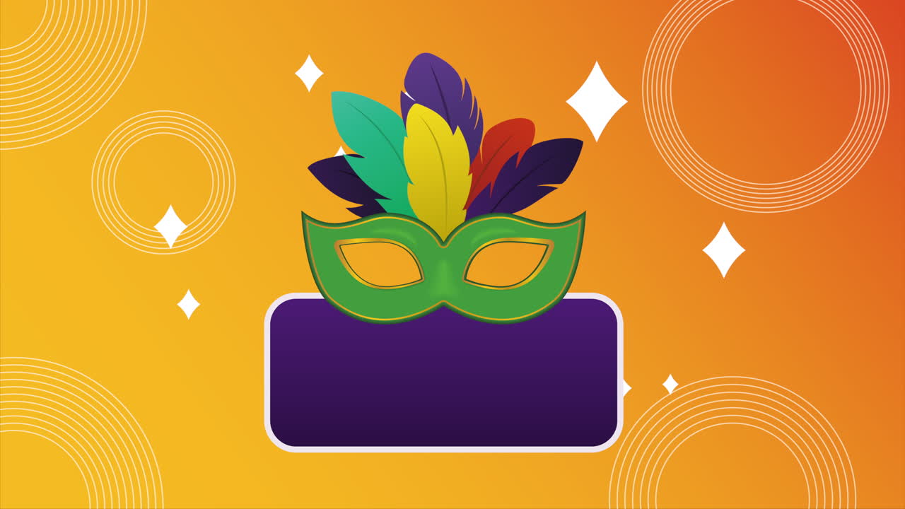 máscara de carnaval con plumas