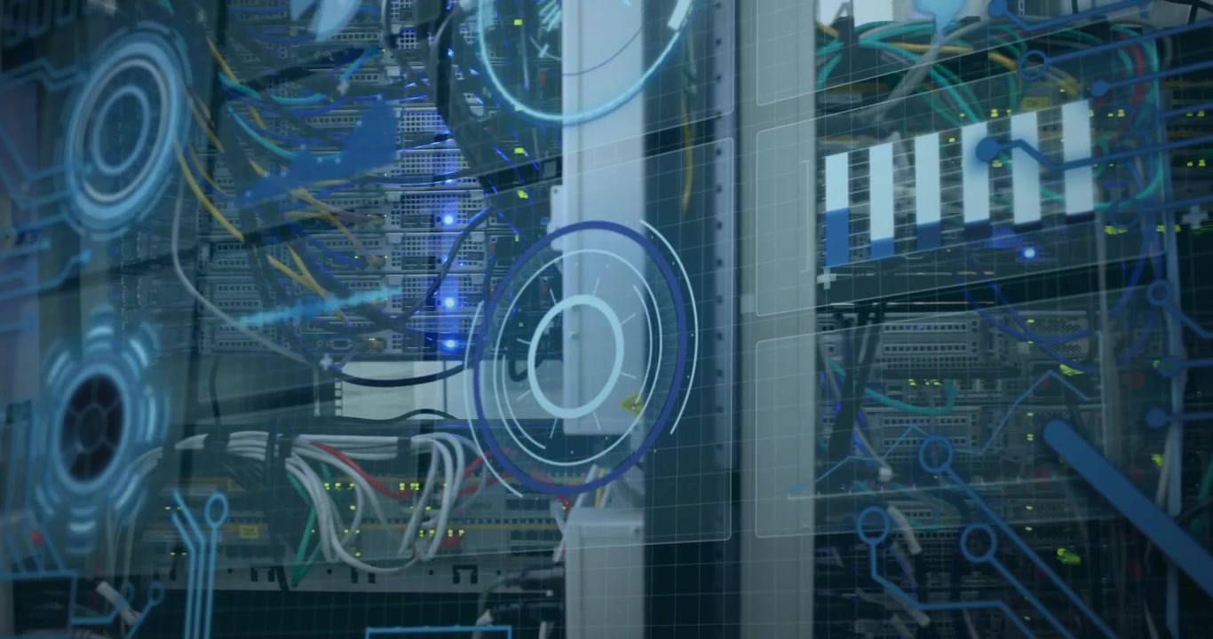 Animation of data processing over computer wires