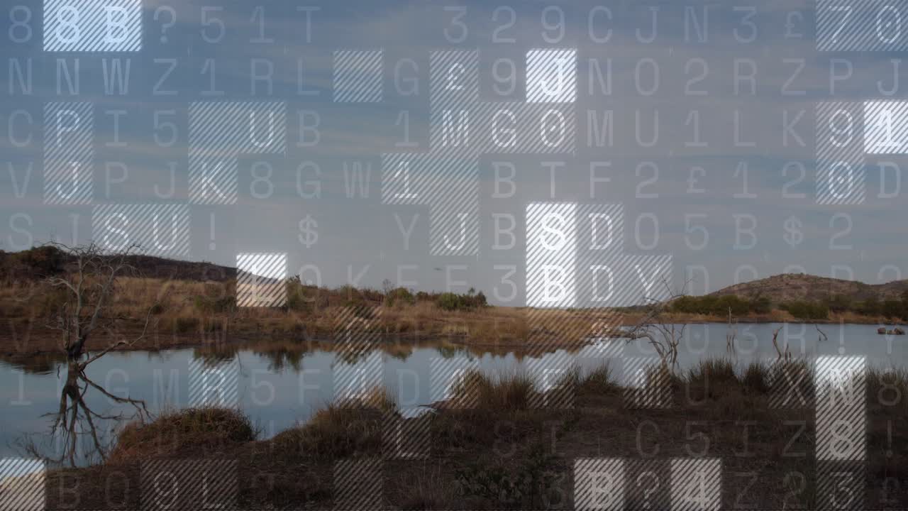 Marsh receiving data pulse, overlay grid and tiles shifting, flickering to visualize data