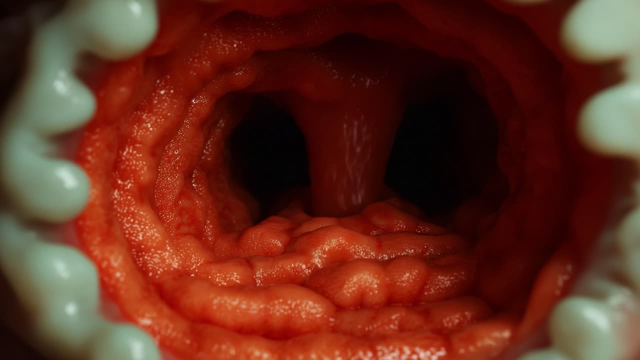 A Close-Up Exploration of the Intricate Structures Inside a Biological Tunnel: A Deep Dive into Organic Textures and Their Fascinating Forms Revealed Through Microscopic Imaging
