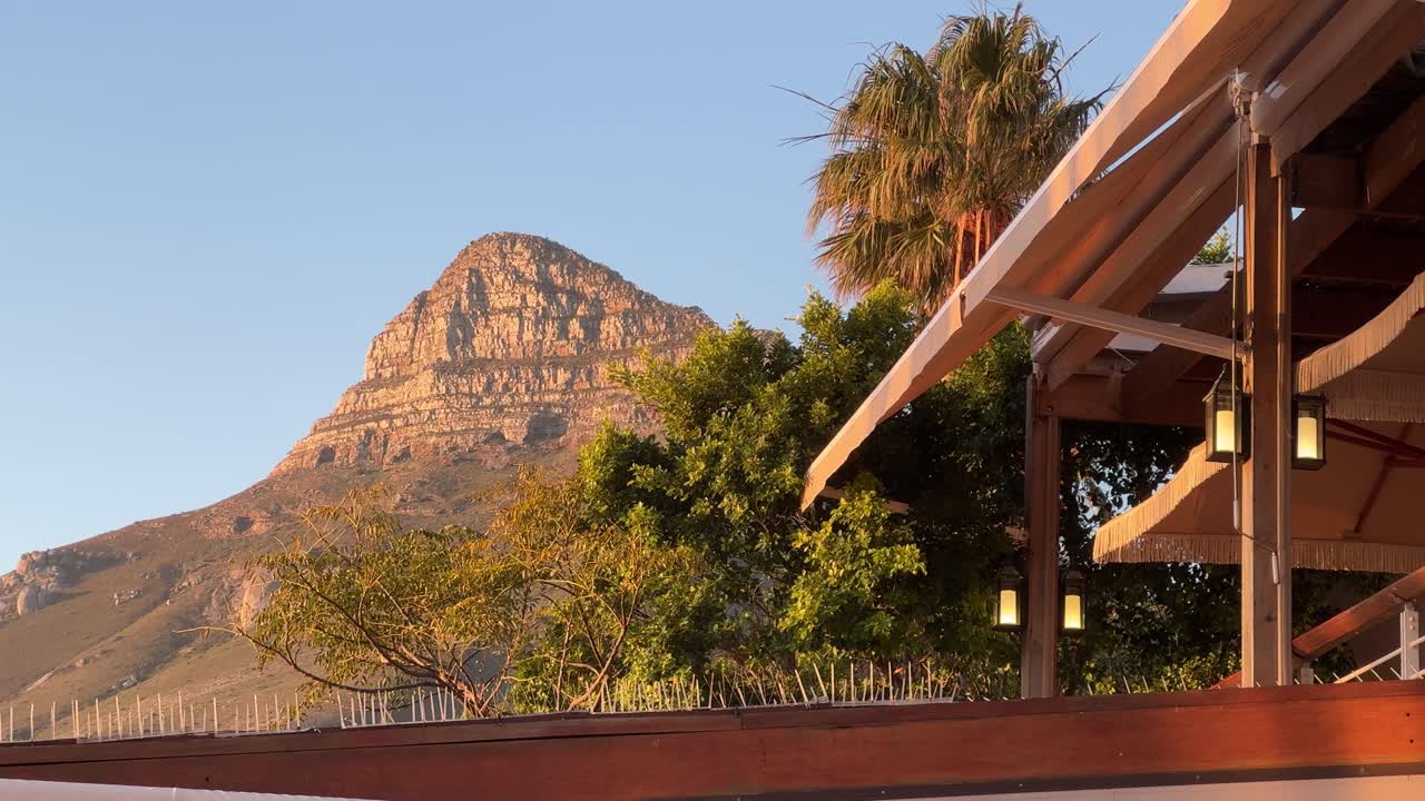 Lions Head mountain as viewed from Camps Bay, Cape Town, South Africa.