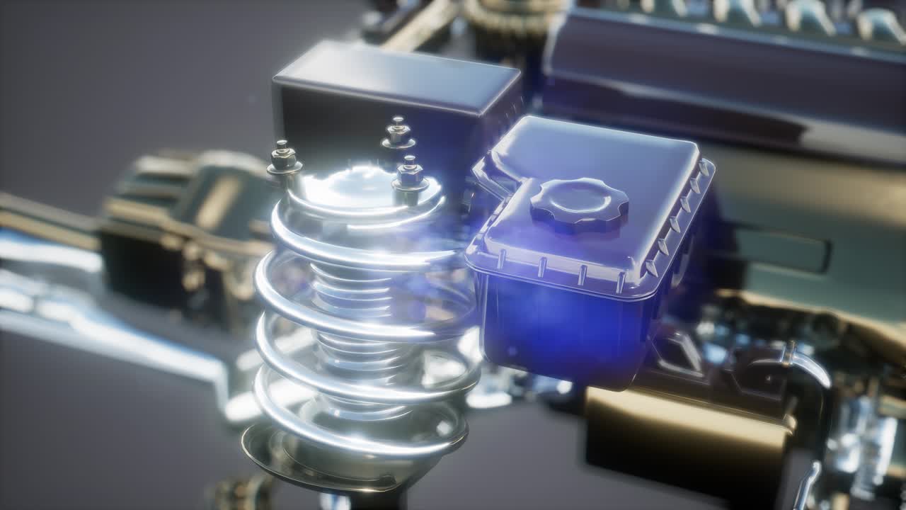 자세한 자동차 엔진 및 다른 부품