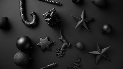 Christmas-minimalistic-and-simple-composition-in-mat-black-color