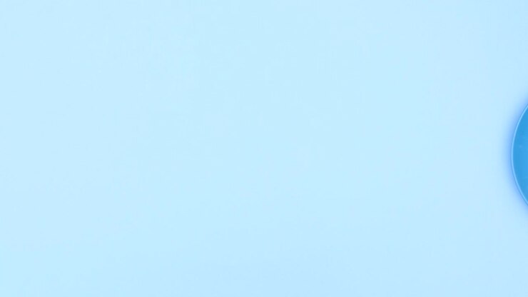 Blue plate appear on blue theme and cookies appear in plate. Stop motion