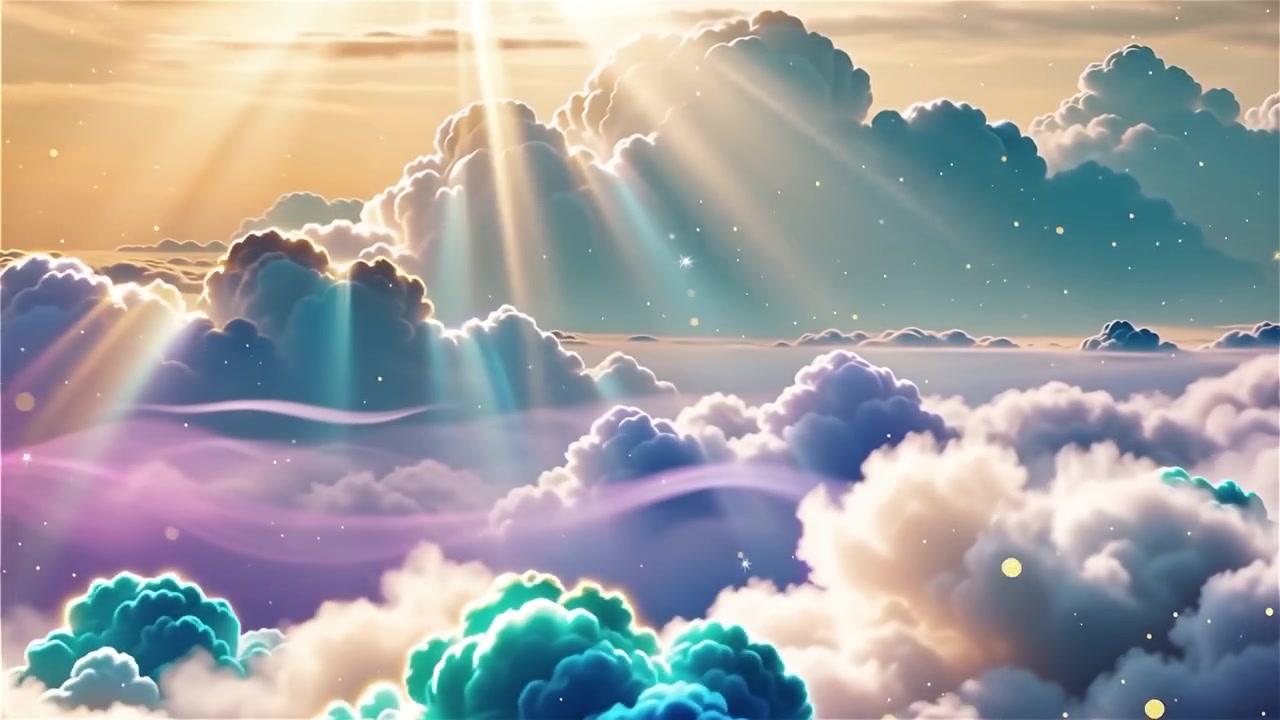 Christian Heavenly Light Worship Background