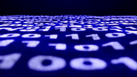 binary code numbers, rendering, animation background, loop