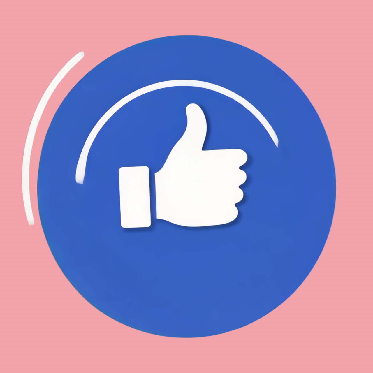 Thumbs up symbol icon animation isolated asset, transparent 4K video, alpha channel, ProRes 4444