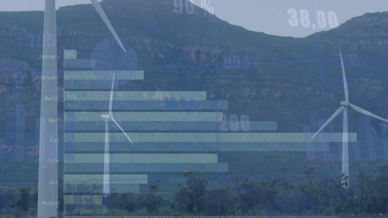 풀 ⁇ 에서 회전하는 풍차에 대한 통계 데이터 처리의 애니메이션