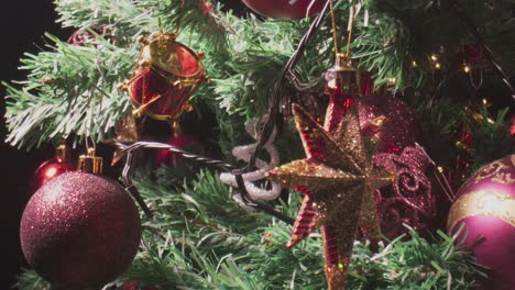 juguetes para el árbol de navidad video macro