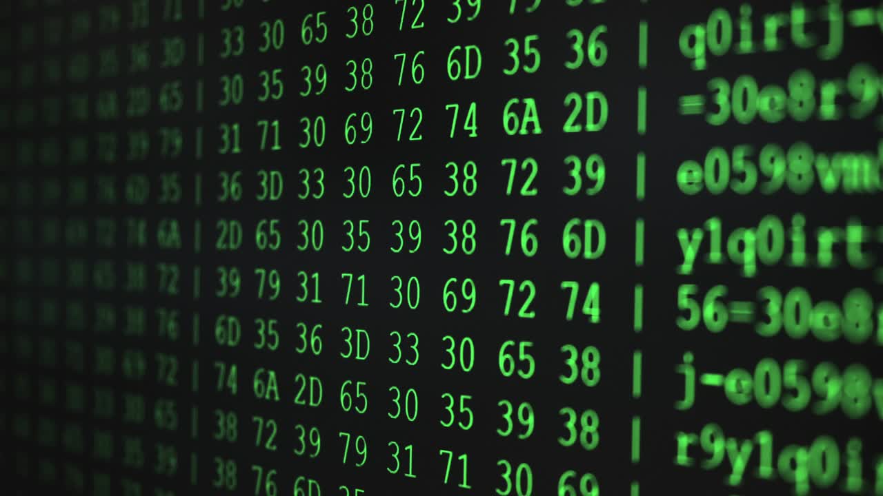 código de programa en la pantalla del pc