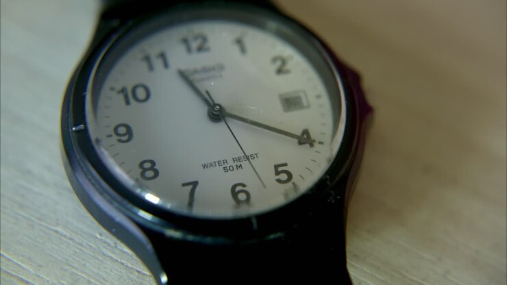 Close-up of a Ticking Analog Wristwatch