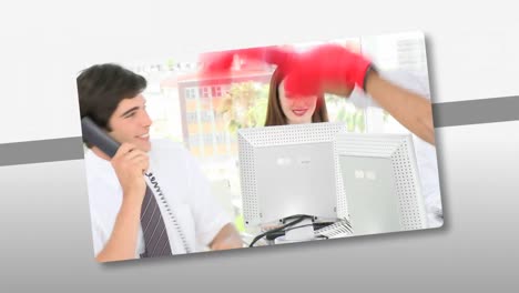 gente de negocios estresada en el trabajo