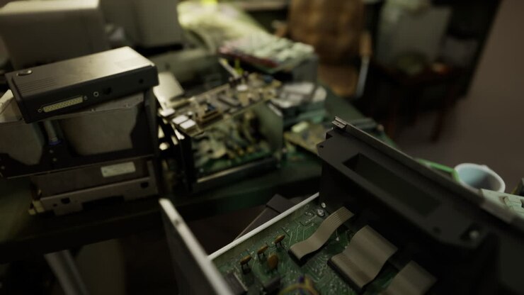Udforskning af et forladt værksted fuld af vintage-elektronik og maskiner
