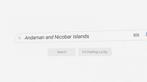 searching for andaman and nicobar islands on internet browser