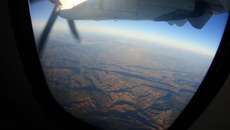 close up: 4k small plane propeller spinning on airplane flight