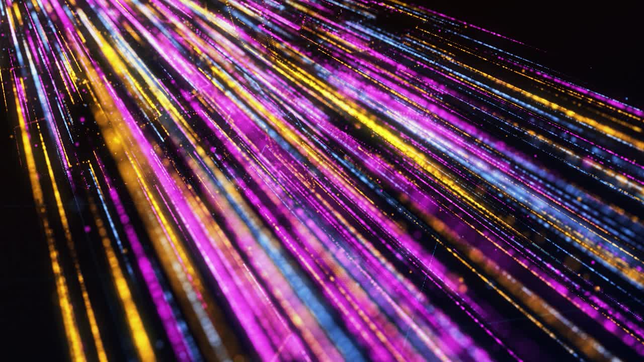 visualización abstracta y colorida del flujo de datos