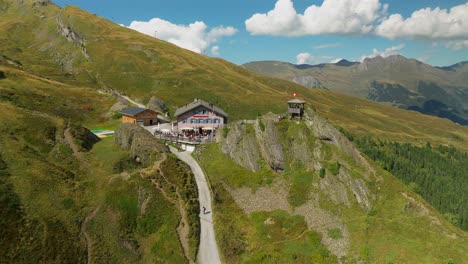 aerial view of grindelwaldblick and the scenic lookout in kleine scheidegg, switzerland