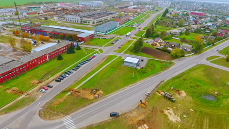 Car-moving-on-road.-Top-view-cargo-trucks-and-cars-moving-on-country-road