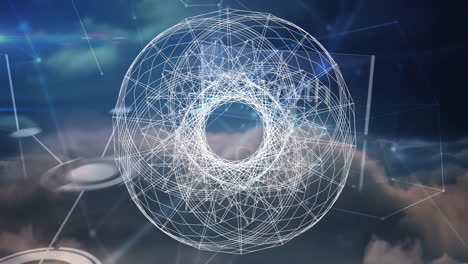 Animation of geometrical shapes over molecules and