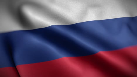 angled view of the russian flag flapping in hd