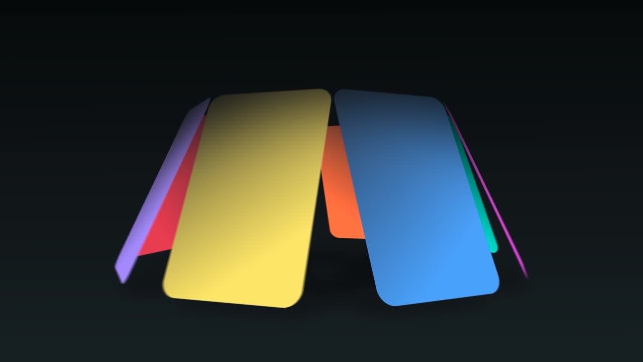 Abstract geometric shapes in various colors