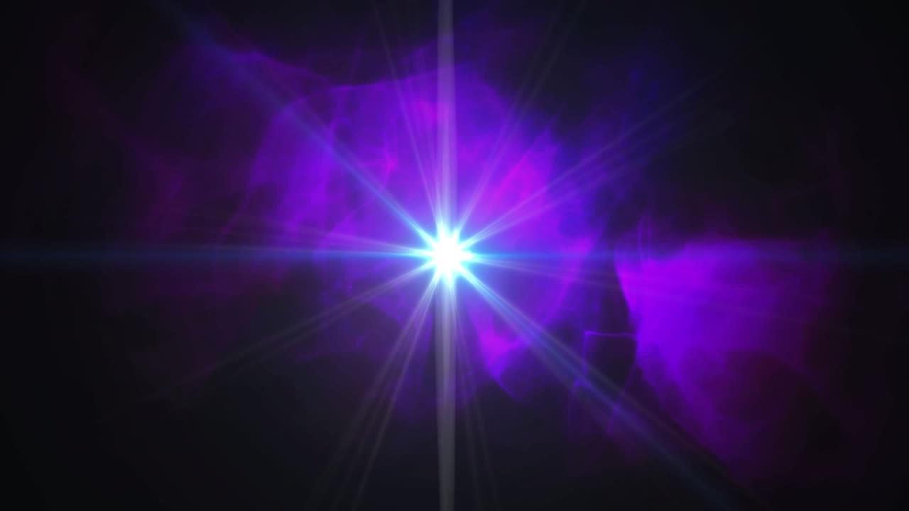 Animazione di scie luminose su sfondo nero