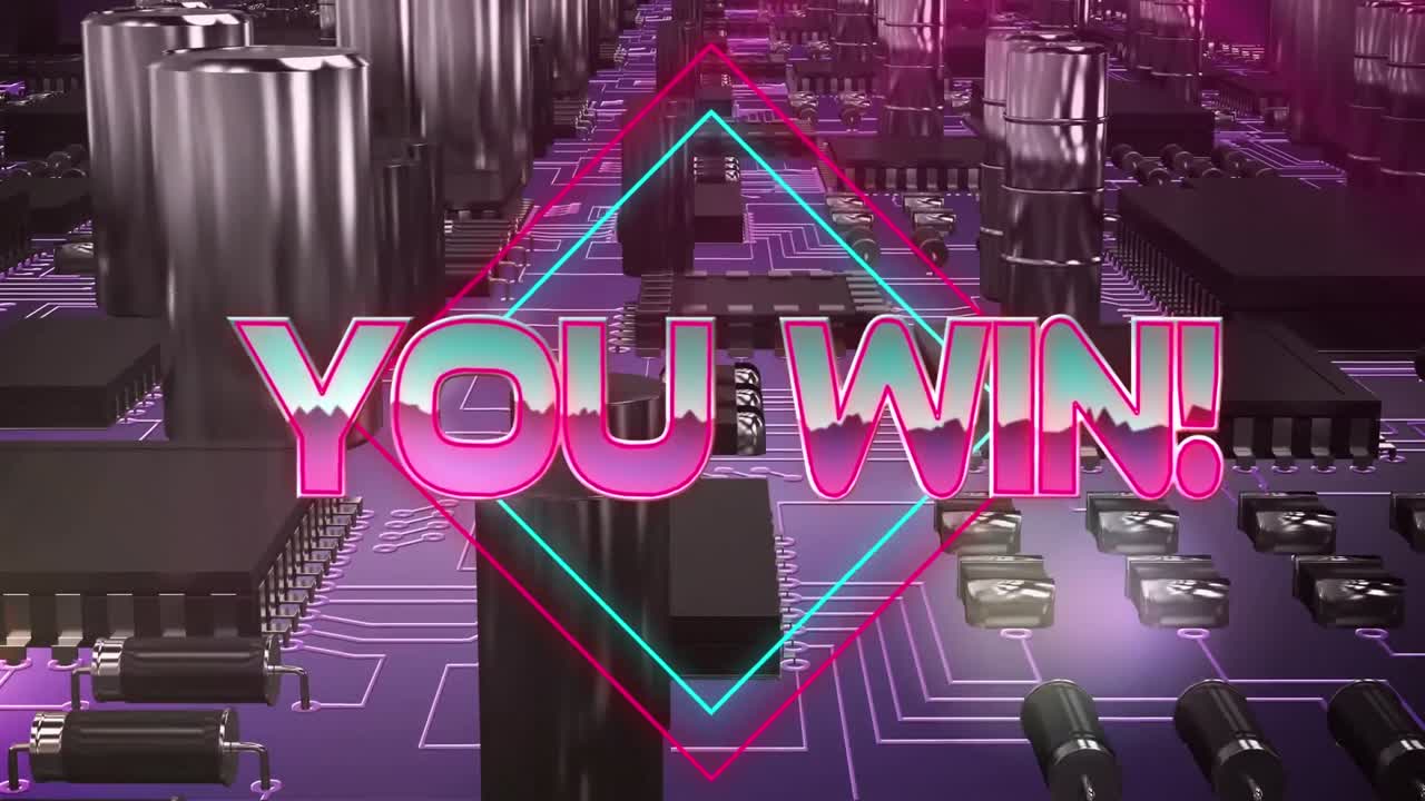 기하학적 모양과 데이터 처리에 대한 텍스트를 이기는 애니메이션