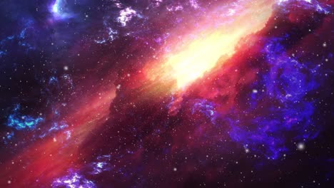 Una-Nube-De-Nebulosa-Roja-Y-Azul-Que-Se-Formó-En-Medio-Del-Universo
