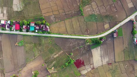 Carretera-Asfaltada-A-Lo-Largo-Del-Terreno-Agrícola-En-Catmon-En-San-Bernardo,-Sur-De-Leyte,-Filipinas