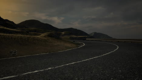 Panoramic-view-of-the-Atlantic-Ocean-and-the-road