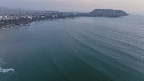 Establishing-Aerial-View-of-Lima,-Capital-and-largest-city-of-Peru