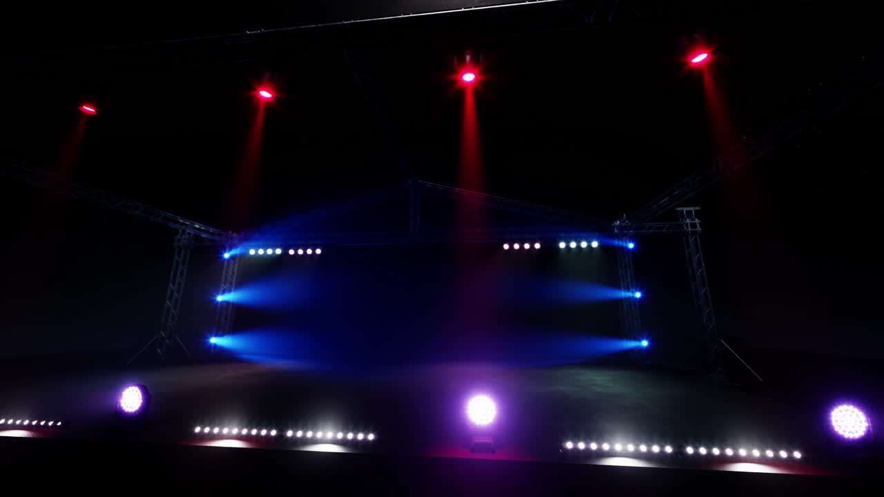 escenario vacío con focos