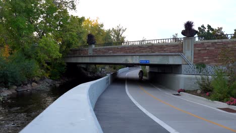 biking on the boulder creek path