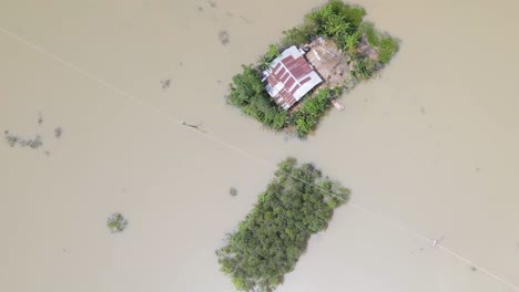 flood in bangladesh. aerial view