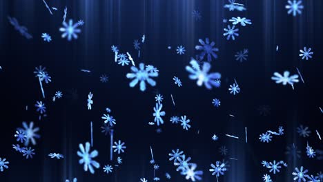hermoso copo de nieve 3d concepto de animación bucle