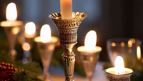 cena festiva a la luz de las velas