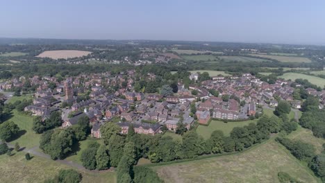 Luftstrecke-über-Dem-Dorf-Coulsdon-In-Surrey