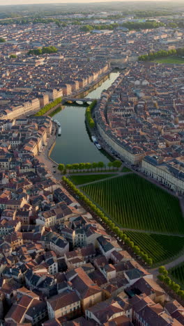 aerial view of a charming french city