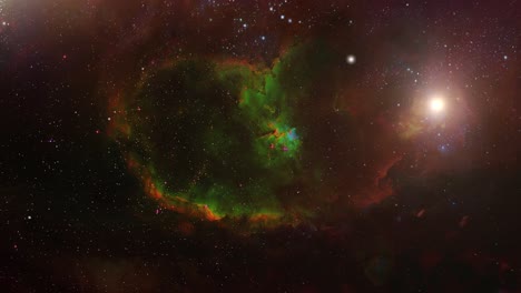 vista de 4k de la belleza de la nebulosa en el universo