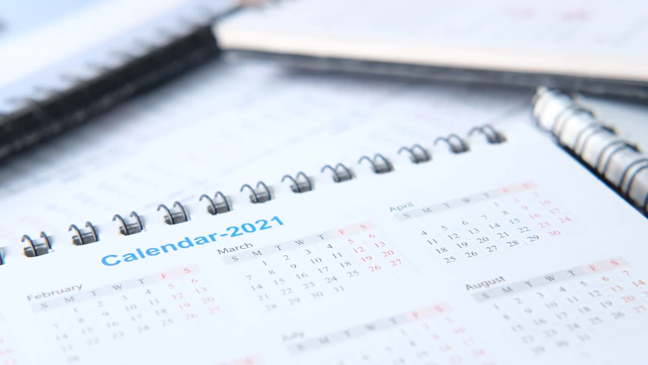 calendario para el año 2021